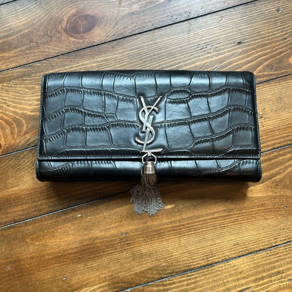 Black YSL Clutch